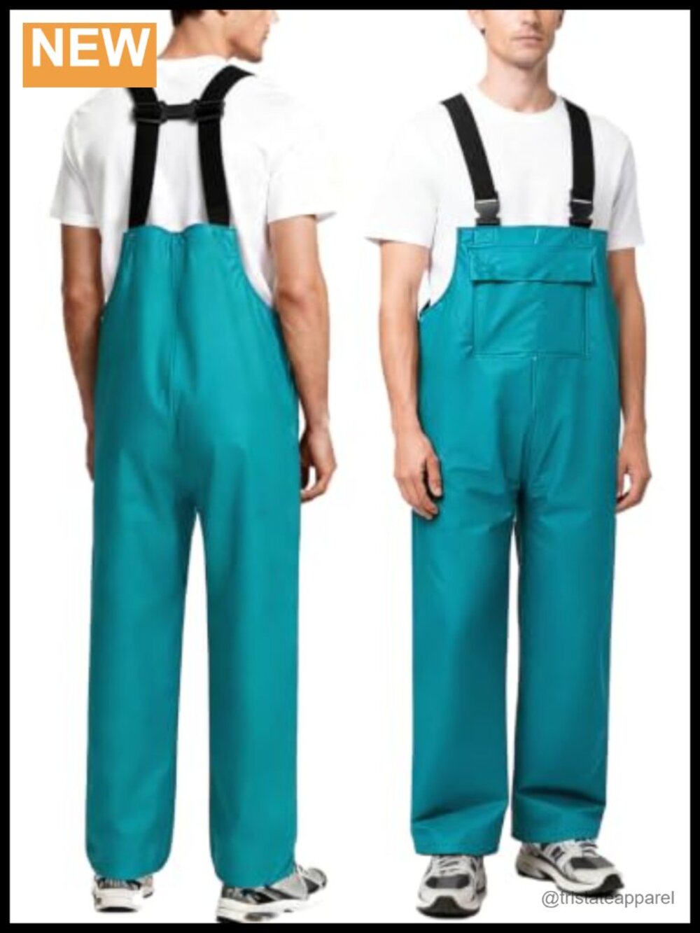Waterproof Bib Rain Pants PU Overalls Packable Outdoor Fishing Hiking